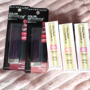Maybelline Lipstick and Chapstick lip balm set